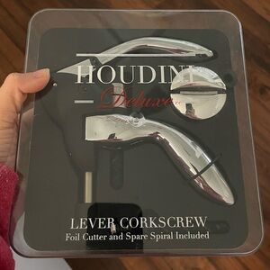 Houdini Deluxe Lever Corkscrew & Foil Cutter